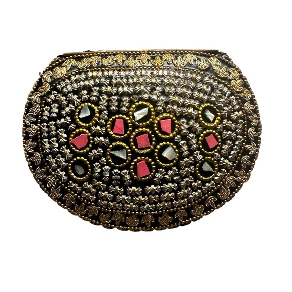 Ramla Beverly Hills Crossbody Clutch Pink Handmade Tiled Bag NWOT - Picture 4 of 10